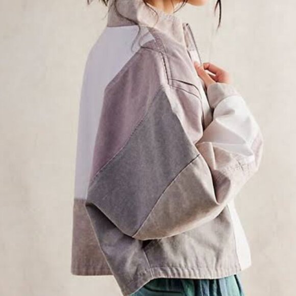 FP Movement by Free People We The Free Toni Pieced Lavender Jacket Size L NWT - Picture 2 of 8